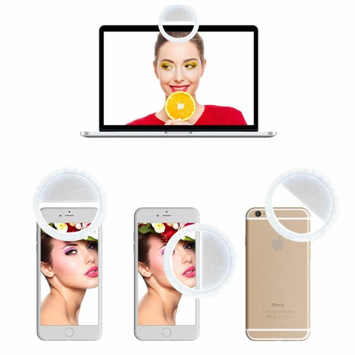 Anneau lumineux selfie portable à clipser pour téléphone portable