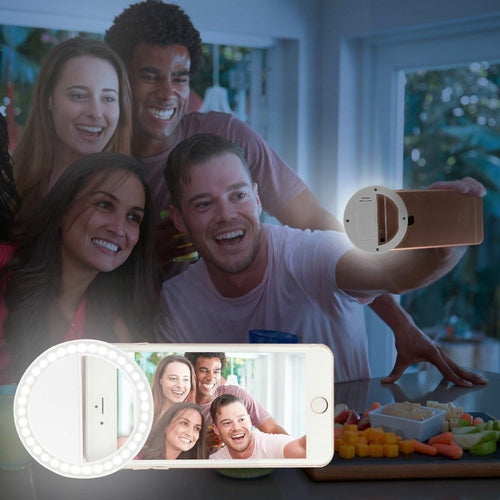 Anneau lumineux selfie portable à clipser pour téléphone portable