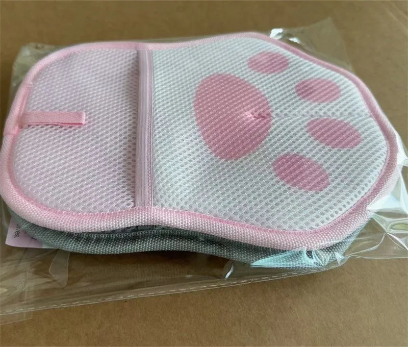 2-piece Set Cute Cat Paw Pet Hair Removal Glove Lint Brush for Furniture Clothes Pet Beds Electrostatic Cat Hair Remover Gloves