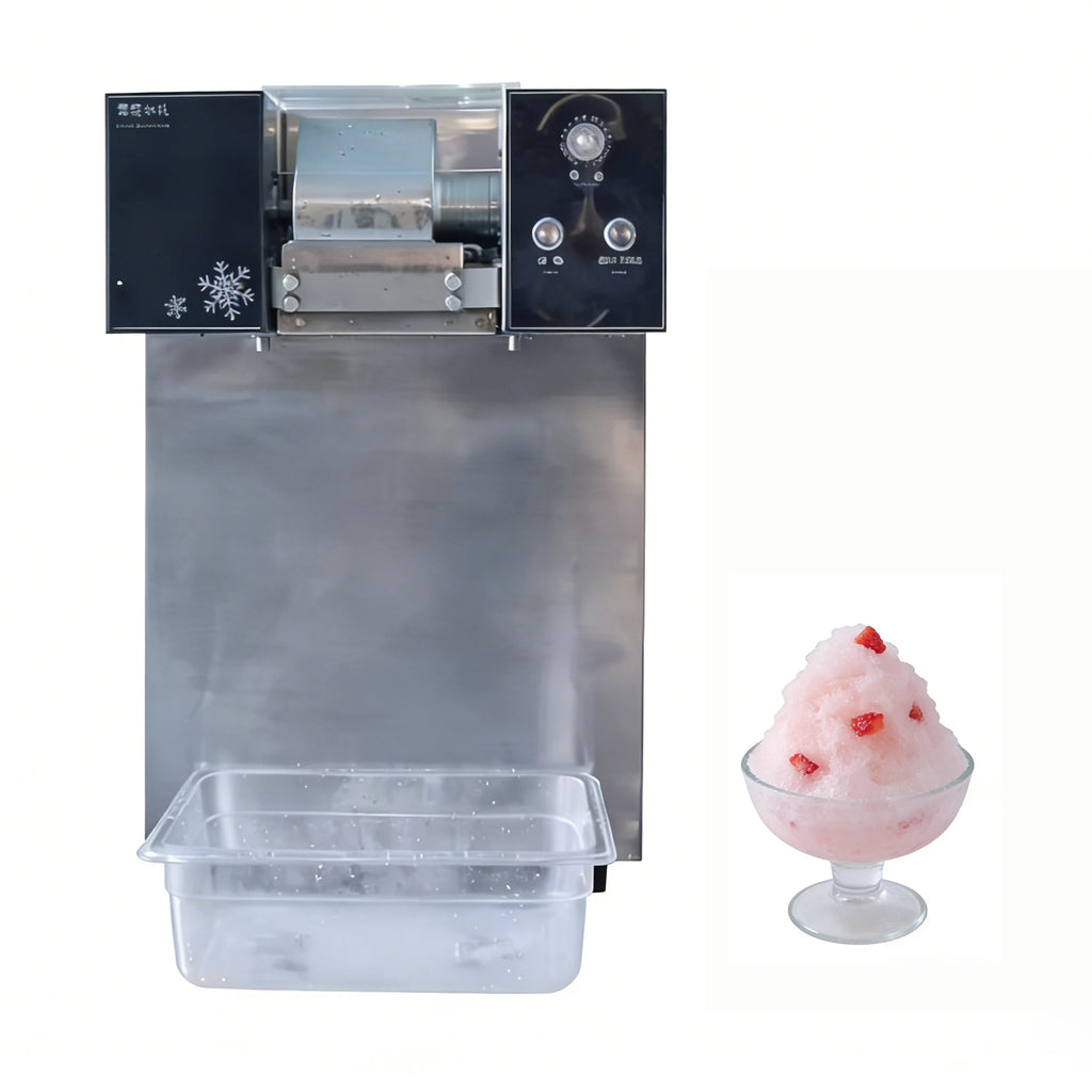 Commercial Stainless Steel Snowflake Ice Machine Manual Ice Shaver Portable Household Bubble Tea Shop Cafe Bar Restaurant High