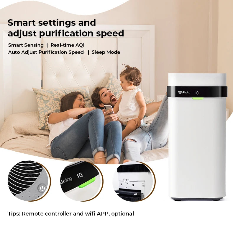 Airdog X5 Smart Design Home air Purifier ODM air Purification System Nonconsumables Air Purifier
