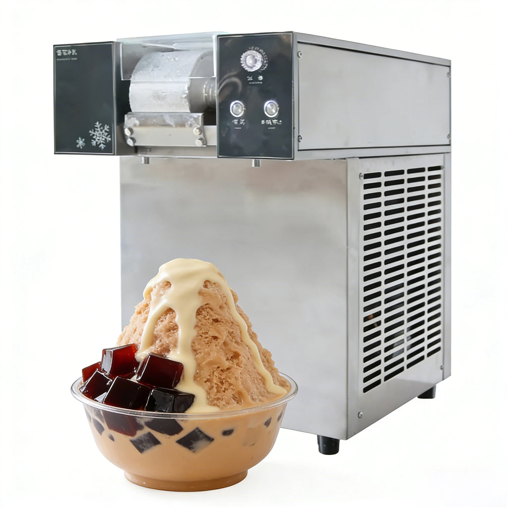 Commercial Stainless Steel Snowflake Ice Machine Manual Ice Shaver Portable Household Bubble Tea Shop Cafe Bar Restaurant High