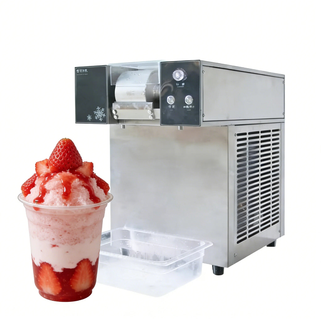 Commercial Stainless Steel Snowflake Ice Machine Manual Ice Shaver Portable Household Bubble Tea Shop Cafe Bar Restaurant High