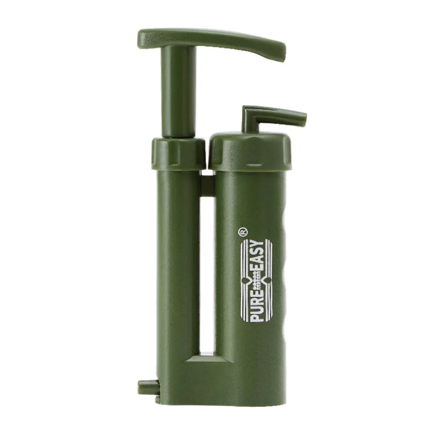 Portable Outdoor Survivor Water Purifier Filter Manual Power Source