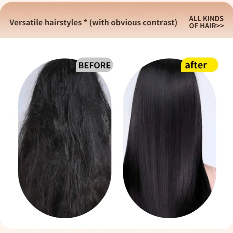 Custom 3 Levels Professional Mini Hot Comb Hair Straightener Portable Electric Hair Brush Fast Heated Cordless Thermal Brush