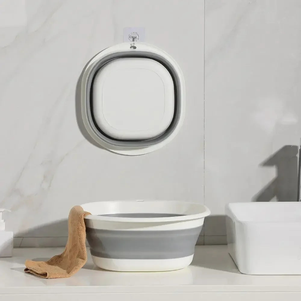 Plastic Folding Wash Basin, Portable Laundry Tub for Home, Bathroom, Kitchen, Adult & Baby Bath Basin, Travel Wash Basket