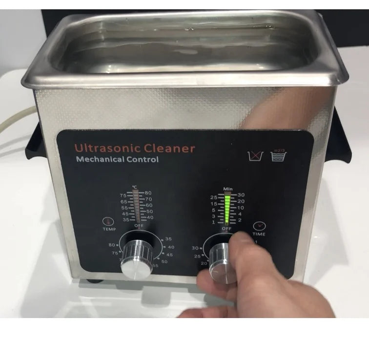Top Grade Stainless Steel Thick tank  Easy Operation Heater and Timer With LED bar Mini Small Size 0.7 Liter Ultrasonic Cleaner