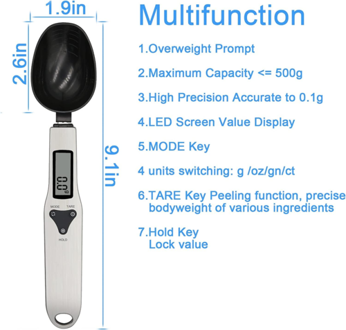 Cuillère de mesure électronique de cuisine Balance numérique en forme de cuillère