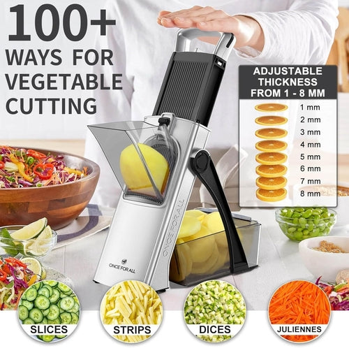 Adjustable Vegetable Food Chopper Potato Fries Cutter, Detachable