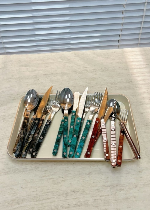 10件套现代优雅陶土餐具套装 - 小酒馆风格餐具