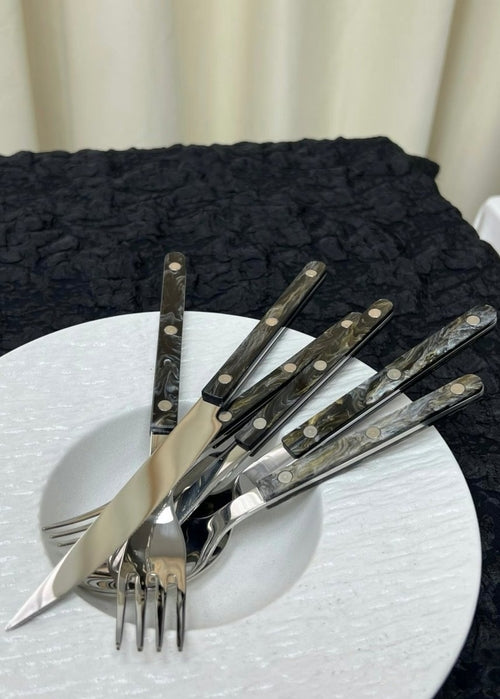 10件套现代优雅陶土餐具套装 - 小酒馆风格餐具