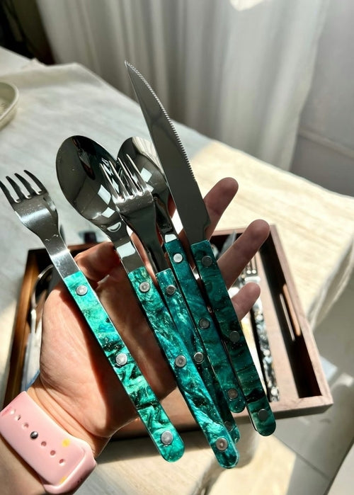 10件套现代优雅陶土餐具套装 - 小酒馆风格餐具