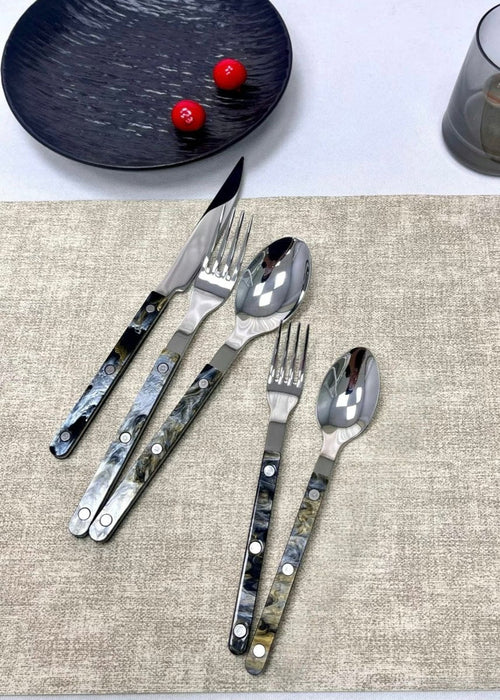 10件套现代优雅陶土餐具套装 - 小酒馆风格餐具